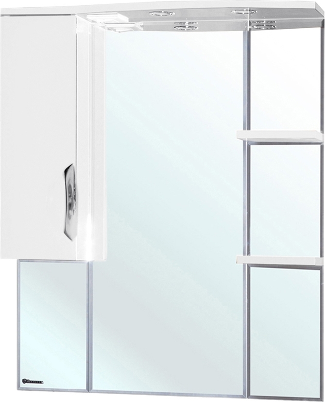 Зеркало-шкаф Bellezza Лагуна 85 L белый кисть для наращивания и дизайна ногтей скошенная 17 5 см ворс 8 × 5 мм белый