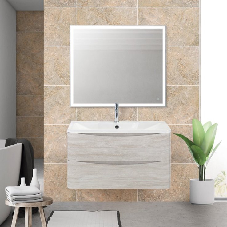 Мебель для ванной BelBagno Acqua 100 подвесная, rovere vintage bianco бордюр kerlife diana acqua 50 5x6 2 см