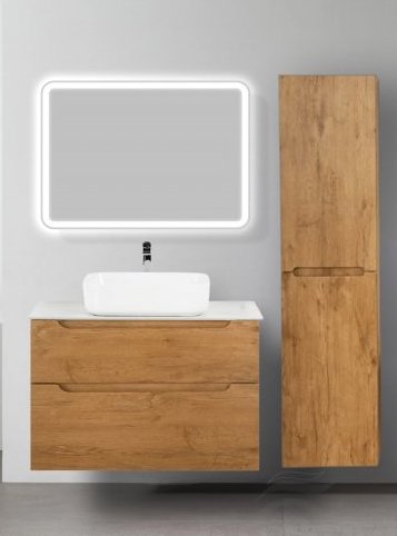 Мебель для ванной BelBagno Etna 100 со столешницей, rovere  nature штора для ванной этель pure nature 145 х 180 см полиэстер