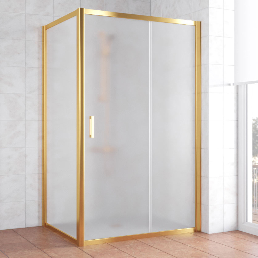 

Душевой уголок Vegas Glass ZP+ZPV 120*70 09 10 профиль золото, стекло сатин, ZP+ZPV 120*70 09 10