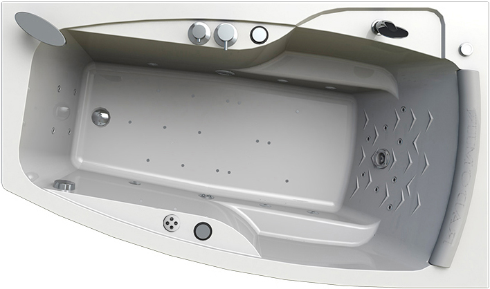 Акриловая ванна Radomir Аризона Специальный Chrome правая с фронтальной панелью