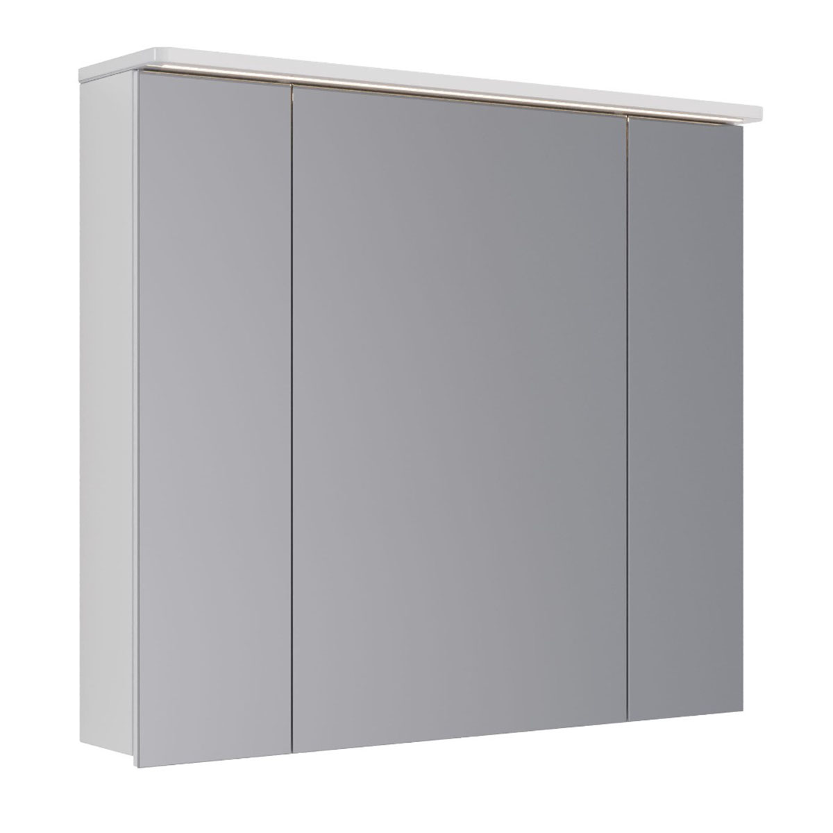 Зеркало-шкаф Lemark Zenon 90х80 см с подсветкой и розеткой, белый глянец