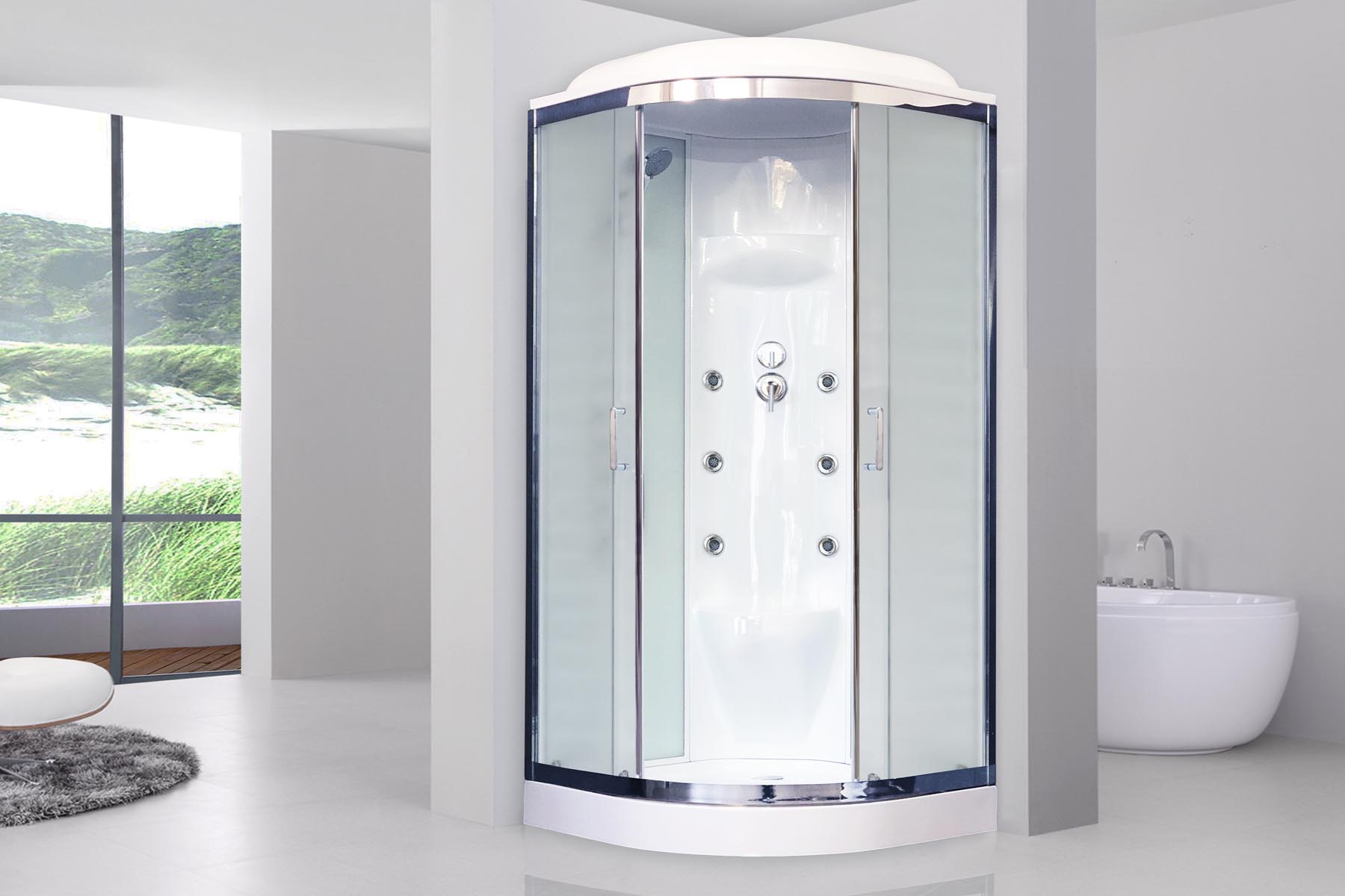 

Душевая кабина Royal Bath RB 90HK7-WC-CH 90х90 (белое/матовое), 7