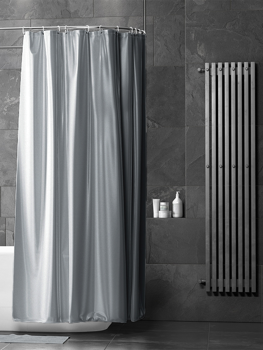 

Штора для ванной Bath Plus Super Big ST-009 280*200 графит, ST-009