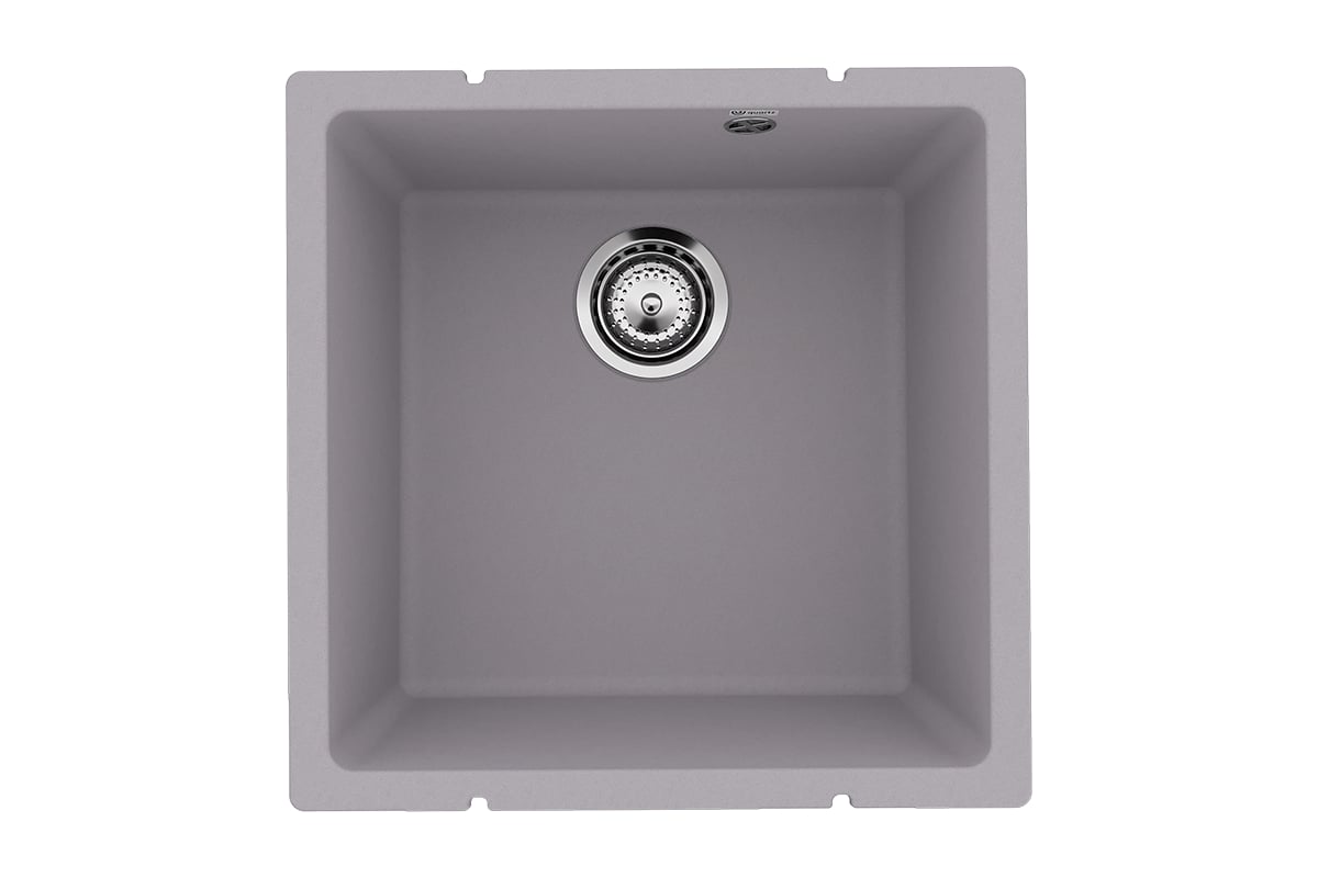 

Мойка кухонная Ulgran Quartz Underground 400-04 45х45 см, платина, Серый, Under 400-04