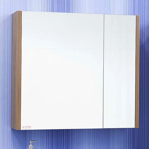зеркальный шкаф для ванной sanflor ларго 80 l швейцарский вяз Зеркало-шкаф Sanflor Ларго 80 вяз швейцарский L