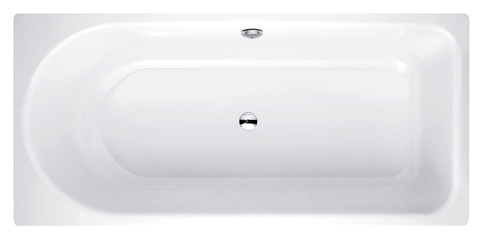 Стальная ванна Bette Ocean 8854 PLUS, AR перелив сзади 170x75, цвет белый
