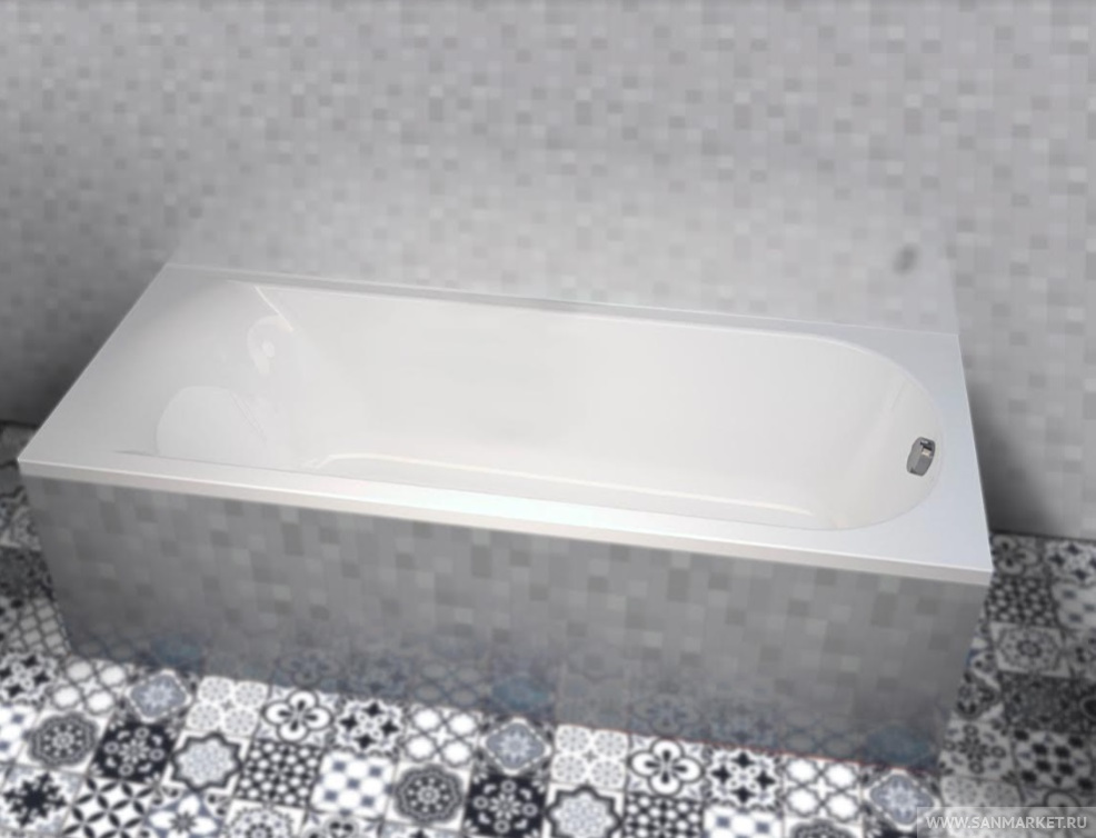 Акриловая ванна Alpen Best 170х70, цвет белый 410422 - фото 1