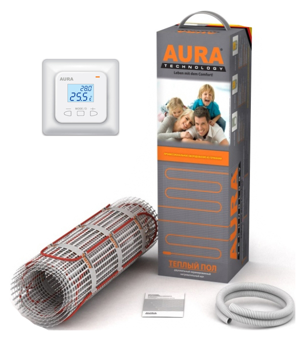 Теплый пол Aura Technology MTA 1200-8,0 с терморегулятором