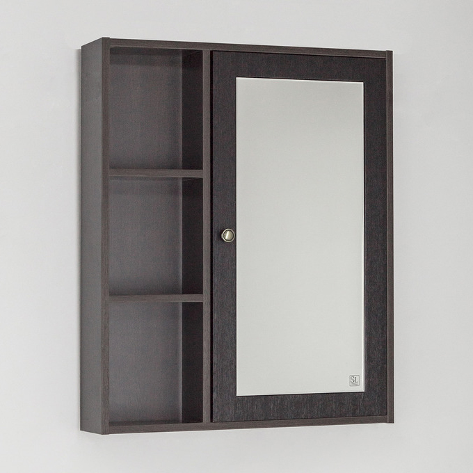 Зеркало-шкаф Style Line Кантри 65 венге, цвет темное дерево ЛС-00000031 - фото 1