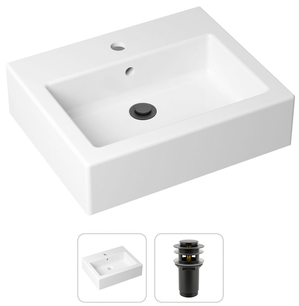 Комплект 2 в 1 Lavinia Boho Bathroom Sink 21520910 накладная фарфоровая раковина 50 см донный клапан 9427₽