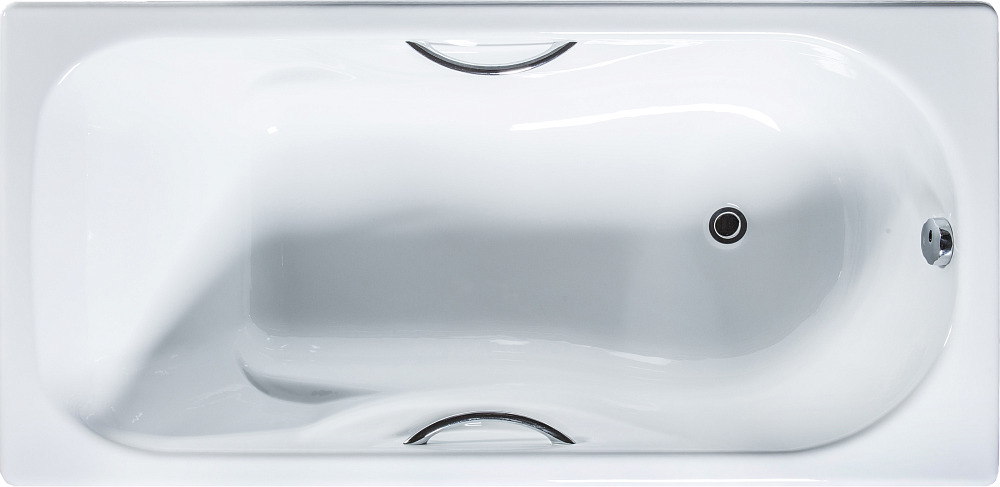 Чугунная ванна DIWO Ярославль 150х75 с ножками, с ручками чугунная ванна aquatek гамма 150х75 эмалированная