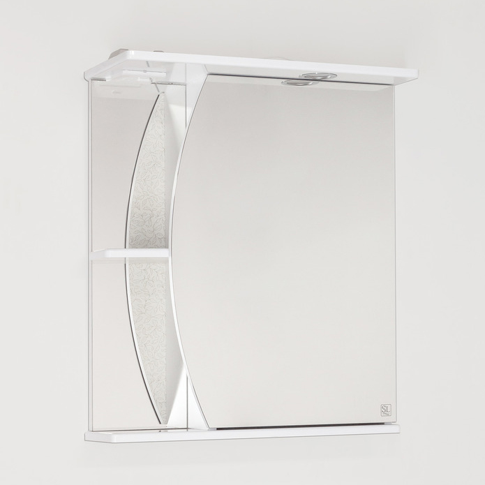 Зеркало-шкаф Style Line Эко Волна Камелия 60/С белый сервиз столовый стекло 30 предметов на 6 персон elica волна дымка 62106 дымчатый