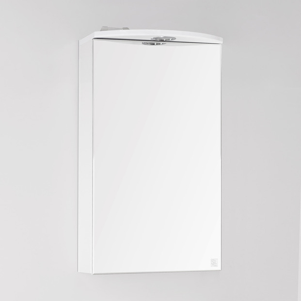 зеркальный шкаф для ванной style line кантри 600 венге Зеркало-шкаф Style Line Эко Стандарт Альтаир 40/С белый