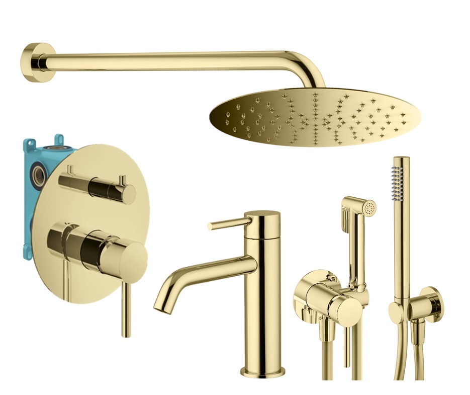 

Душевой комплект Plumberia Selection Ixo KITZXO18OR53 золото 24к, KITZXO18OR53