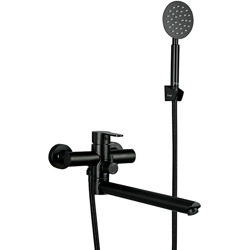 

Смеситель для ванны с душем Frap H801 F22801-6, черный матовый, F22801-6