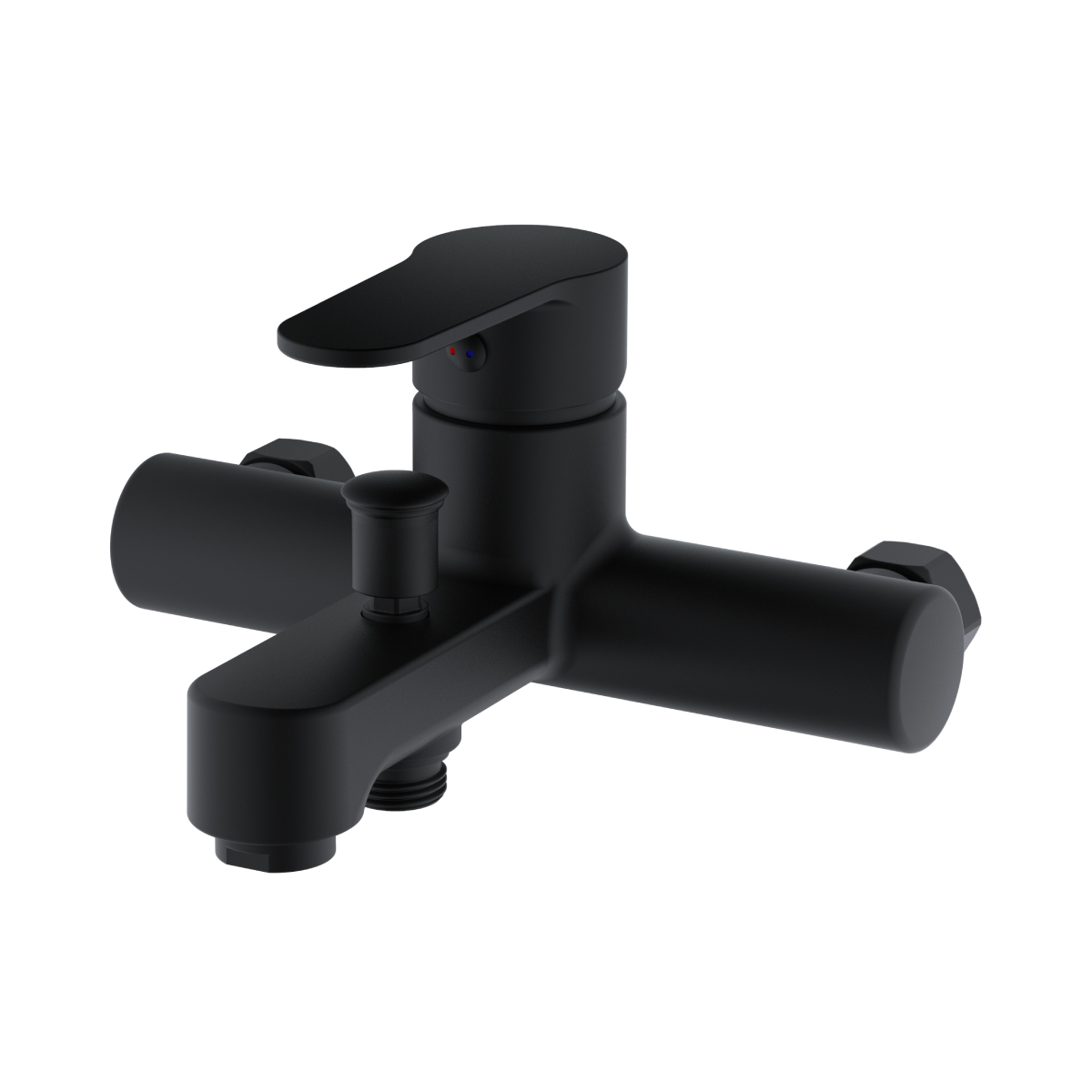 Смеситель для ванны с душем OneLife P07-100b черный душевая система с смесителем для душа черный onelife p01 912b