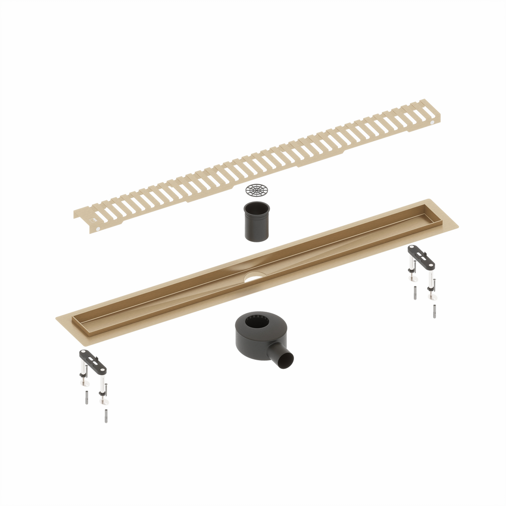 

Душевой лоток Timo Drain Systems DS230108/17 11,9х85 см, золото матовое, DS230108/17