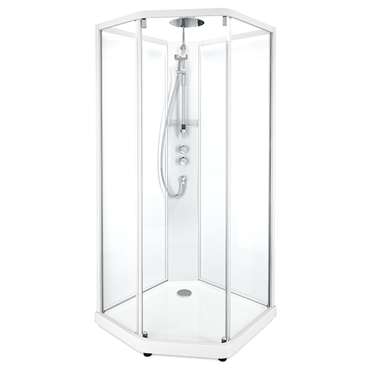 Душевая кабина IDO Showerama 10-5 Comfort 558.207.313 100x100 прозр./ белый