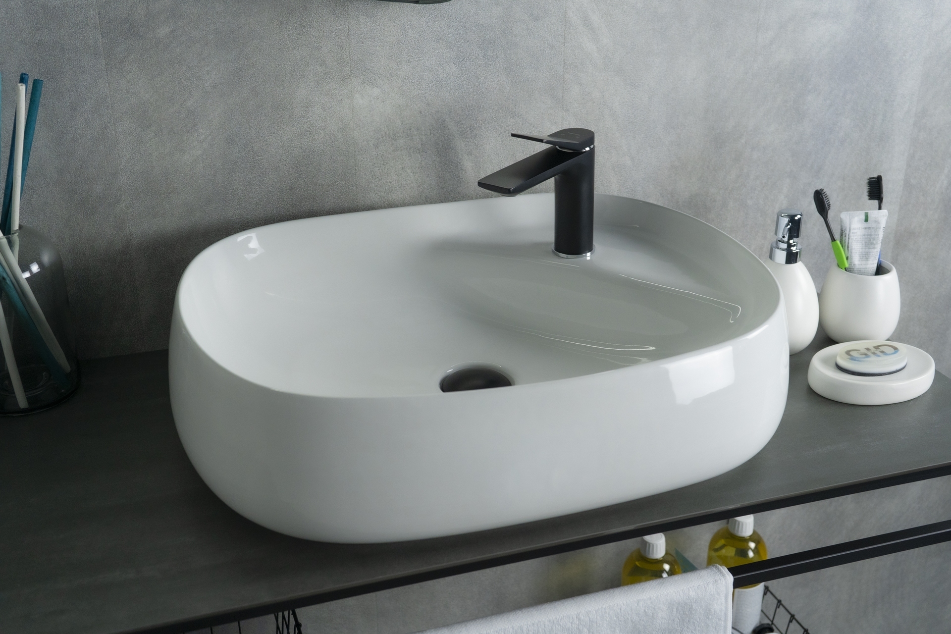 

Раковина Gid Lago N9048 накладная 59х46 белая, Белый, Lago N9048