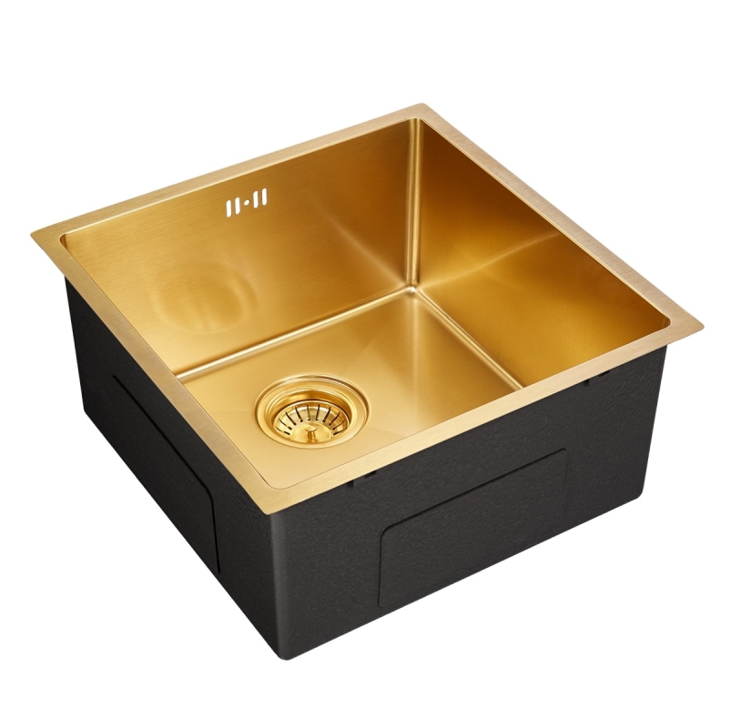 Мойка кухонная Emar PVD EMB-113 PVD Nano Golden золото
