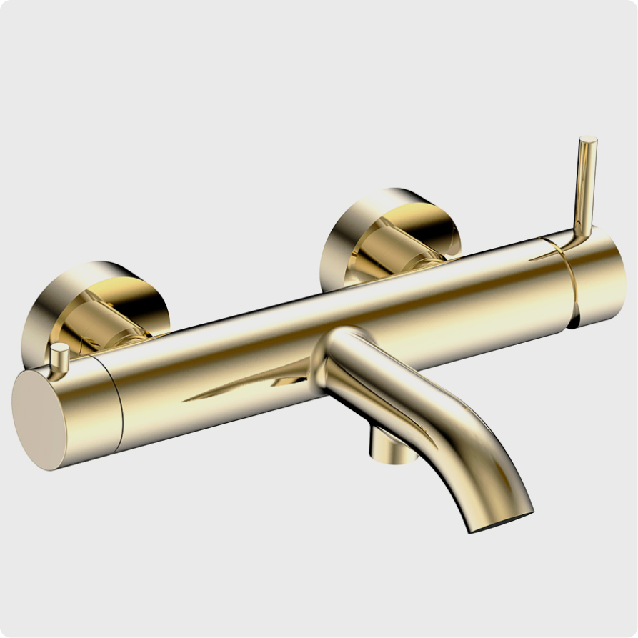 

Смеситель для ванны с душем AQUAme Siena AQM6212BG золото шлифованное, AQM6212BG
