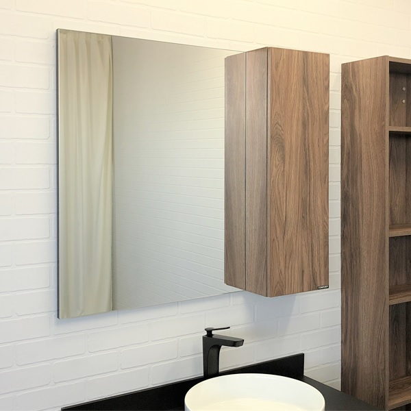 зеркало для ванной comforty севилья 85 слоновая кость Зеркало-шкаф Comforty Порто 90 дуб темно-коричневый