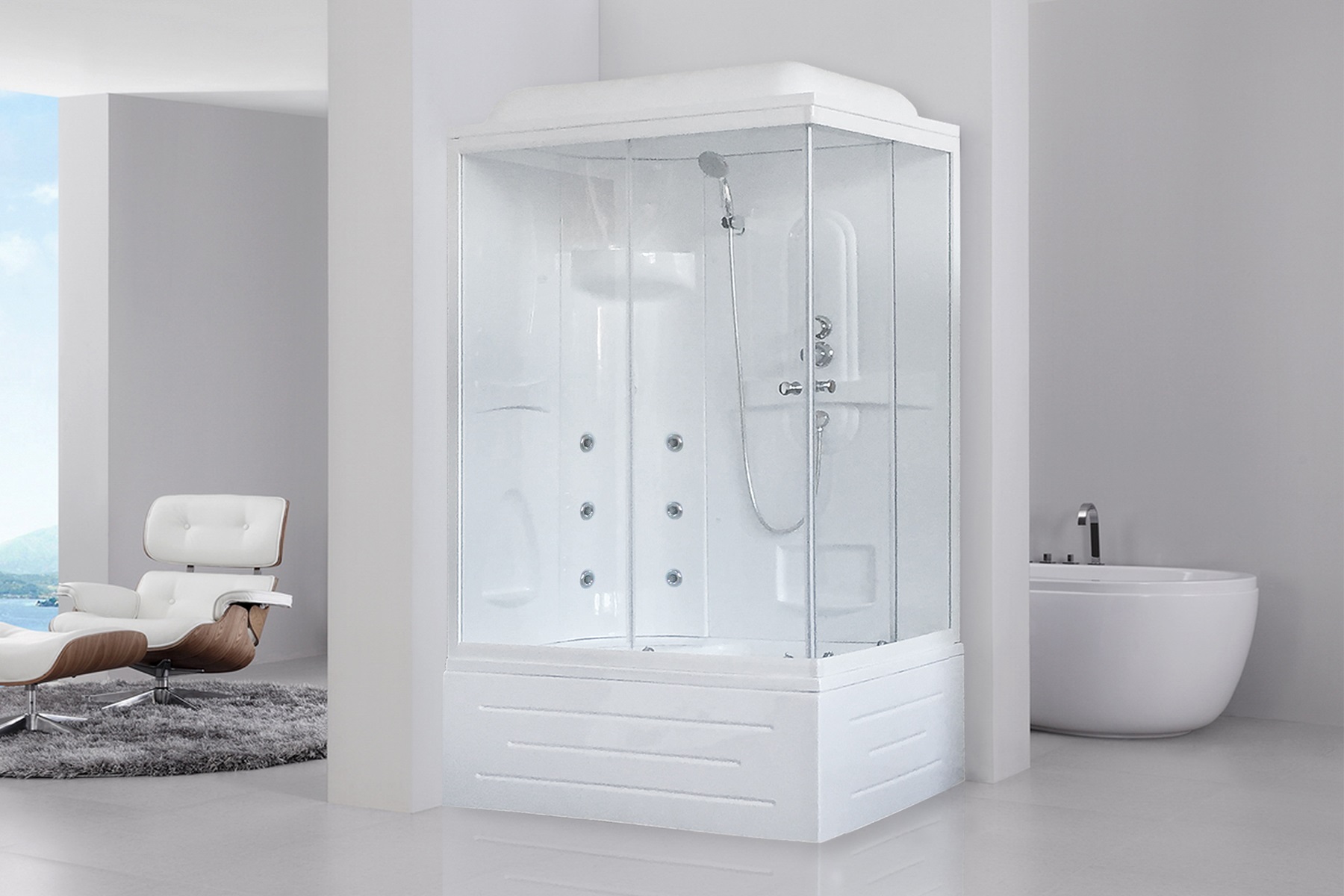 

Душевая кабина Royal Bath RB 8100BP2-T 100x80 (прозрачное) левая, 2