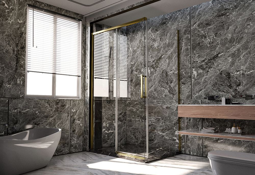 

Душевой уголок Veconi Premium Trento PTC-SP-40G 130x100x200 см, профиль брашированное золото, стекло прозрачное, PTC-SP-40G