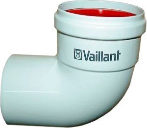 Колено Vaillant 90° 80 мм с уплотнением из силикона