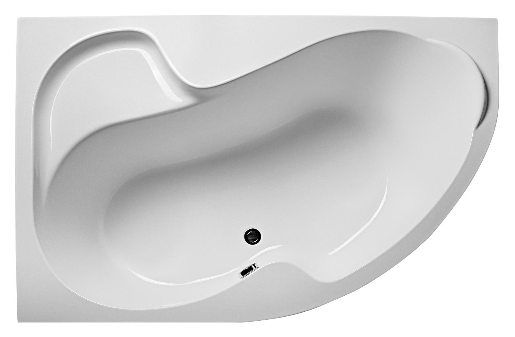 Акриловая ванна 1MarKa Aura 150x105 см L, цвет белый - фото 1