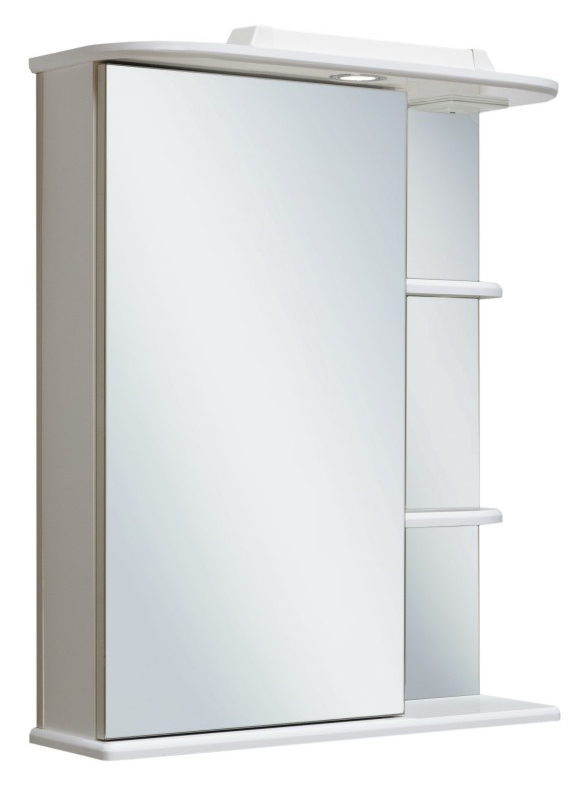 Зеркало-шкаф Runo Магнолия 50 зеркало со шкафом асб мебель