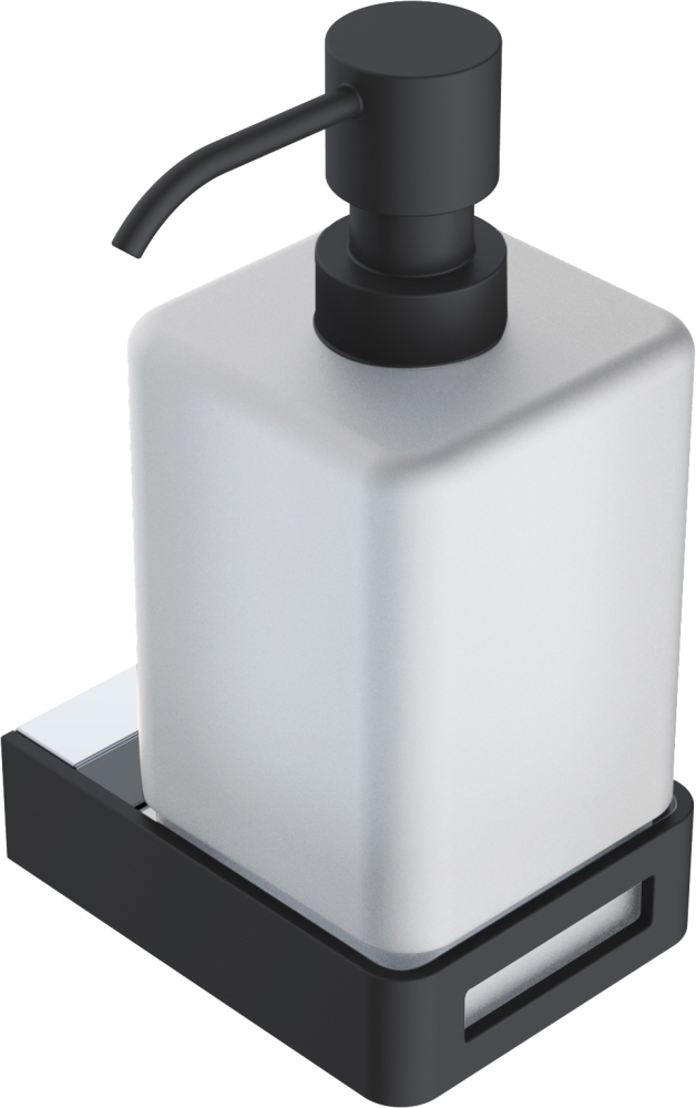 Дозатор Boheme Q 10957-CR-B настенный, черный/хром дозатор для жидкого мыла keuco elegance new 11654 настенный