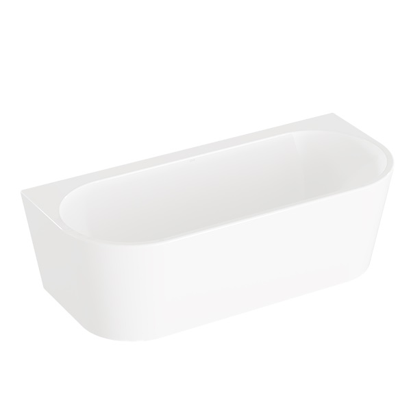 Акриловая ванна VitrA Geo 180x80 пристенная, с ножками и скрытым сифоном, цвет белый 65420006000 - фото 1