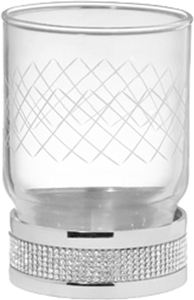 Стакан Boheme Royal Cristal Chrome 10931-CR настольный, черный