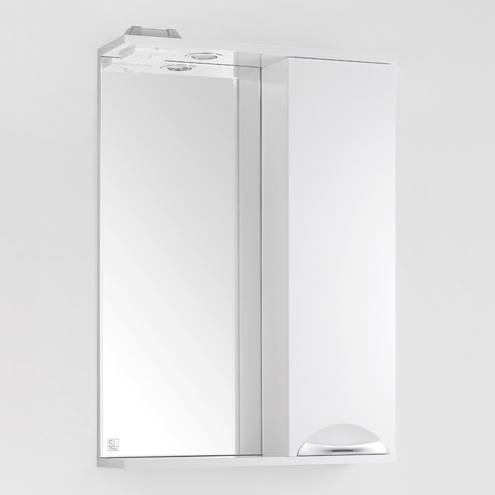 Зеркало-шкаф Style Line Жасмин 55/С белый зеркало шкаф style line квартет 80х80 с подсветкой сенсор на зеркале