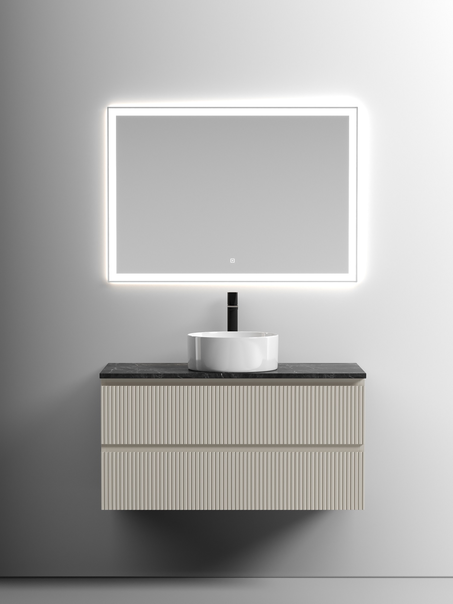 

Мебель для ванной Sancos Snob T 100 подвесная, столешница black sky, Beige Soft (с отверстием под смеситель), Бежевый, Snob T SNT100CE