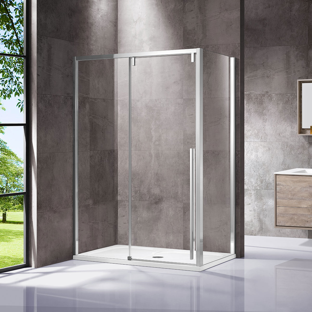 

Душевой уголок Vincea Lugano VSR-1L1013CL-1 130х100 хром, стекло прозрачное, VSR-1L1013CL-1