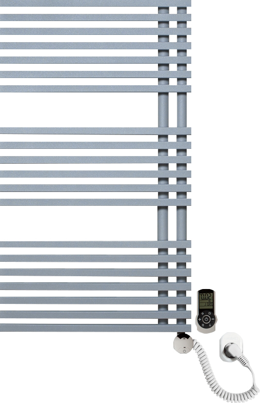 Электрический полотенцесушитель Luxrad Typ E 065511 88х50 R, серый, терморегулятор selmo smart progr