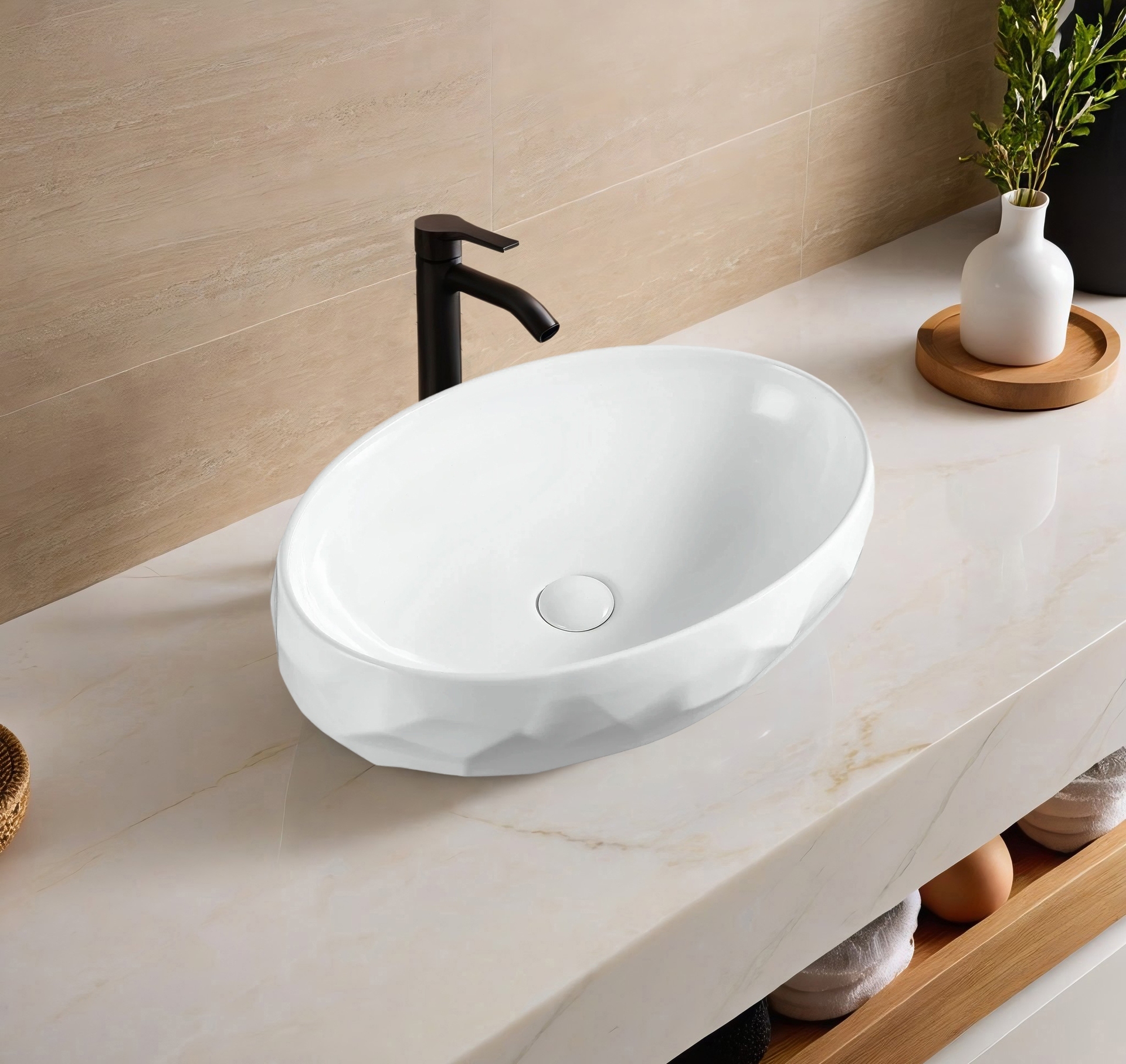 

Раковина Gid Lago 9030wx накладная 60х40 белая, Белый, Lago 9030wx