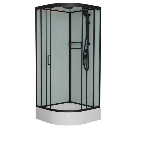 

Душевая кабина Frank F400/1 Black 100x100x220 см, стекло прозрачное, профиль черный, 141009