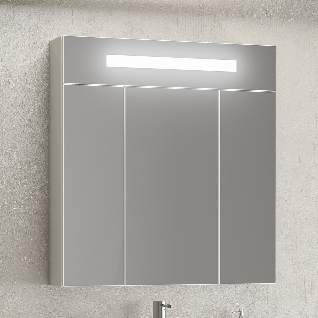 Зеркало-шкаф Opadiris Фреш 80 с подсветкой массажер для глаз и умывания
