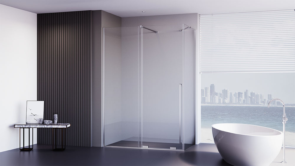 Душевой уголок Premium Trento PTC-SP-50CH 150x100x200 см, профиль xром, стекло прозрачное