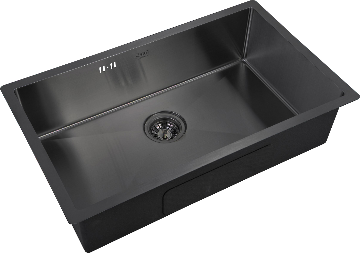 Мойка кухонная Zorg Inox PVD 7444 grafit, цвет черный - фото 1