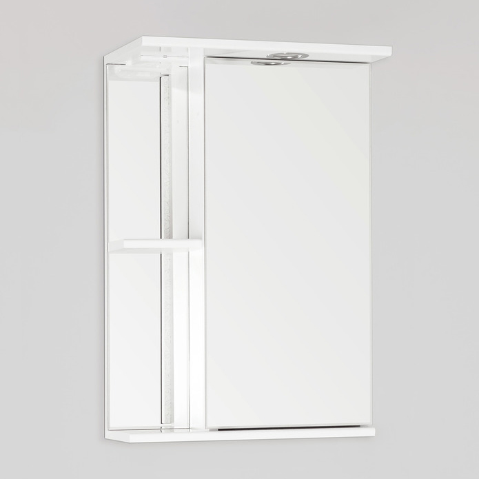 Зеркало-шкаф Style Line Эко Стандарт Николь 45/С белый зеркальный шкаф style line николь 45 с подсветкой белый лс 00000115