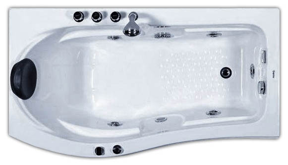 Акриловая ванна Gemy G9010 B R, цвет белый - фото 1