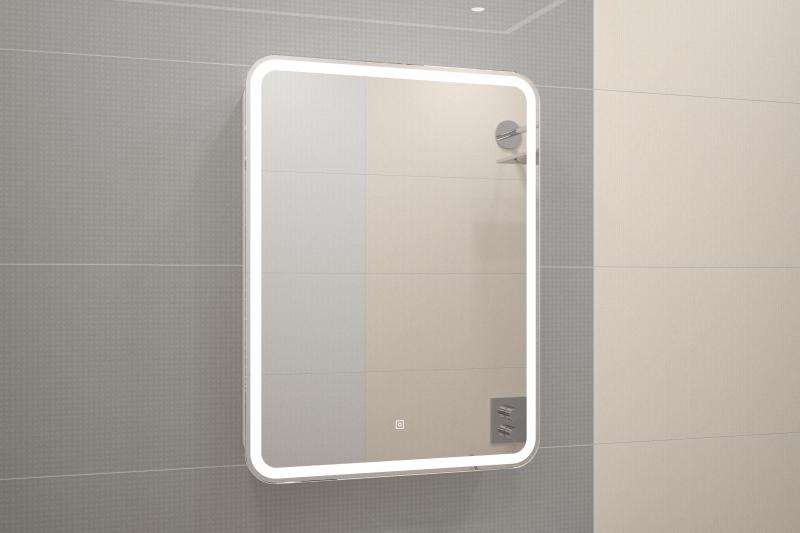 Зеркало-шкаф Misty Элиот 600х800 левый LED с розеткой