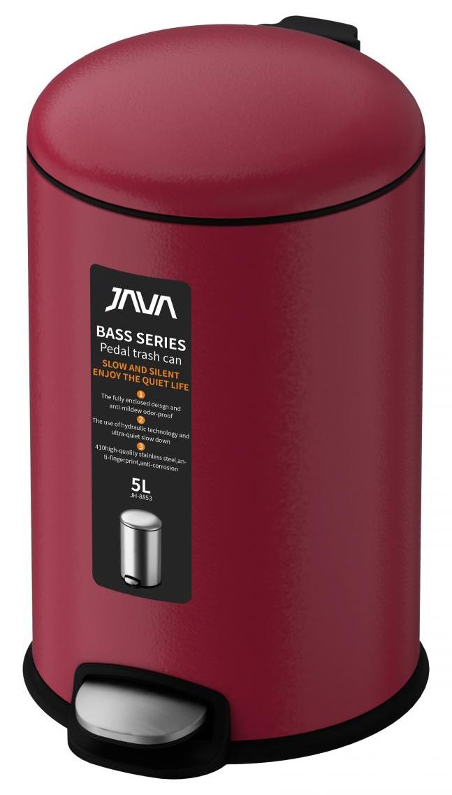 Мусорное ведро Java S-885-5R малиновое