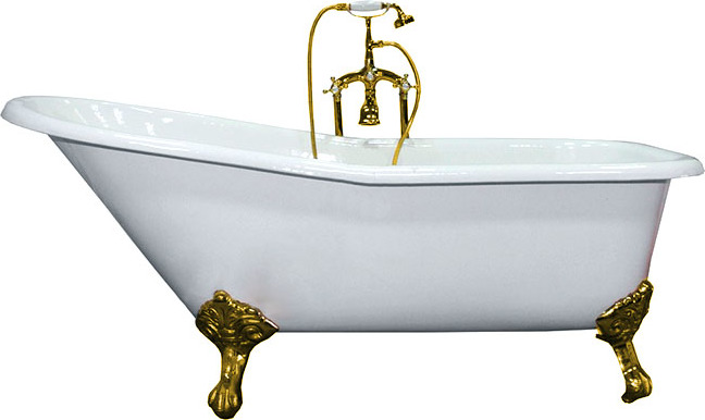 Чугунная ванна Elegansa Schale золотые ножки
