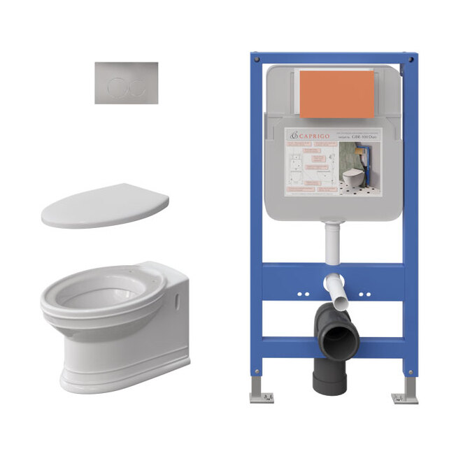 

Комплект инсталляция Caprigo GBR-100 Duo + унитаз Armonia 5803 + крышка-сиденье G-011+ кнопка DA 001, Белый, Armonia 5803 DA001-crm